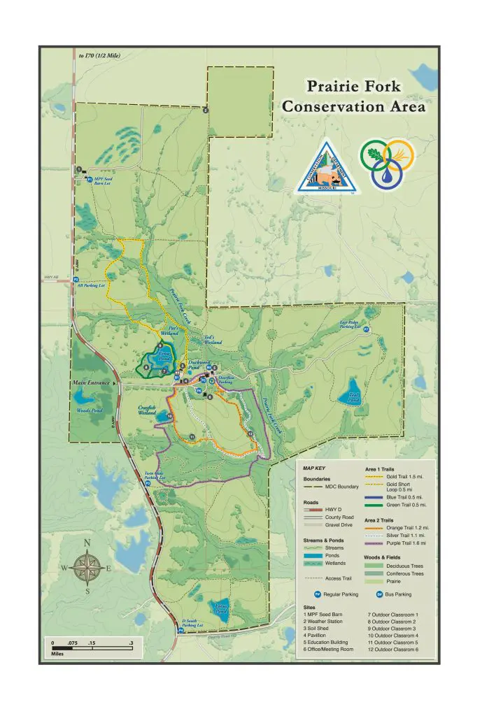Prairie Fork Conservation Map with Key