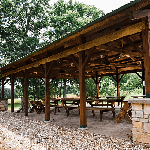 Pavilion seating area